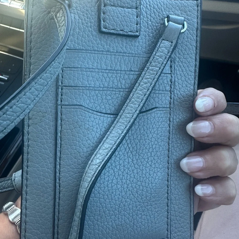 Marc Jacobs Silver blue Phone crossbody